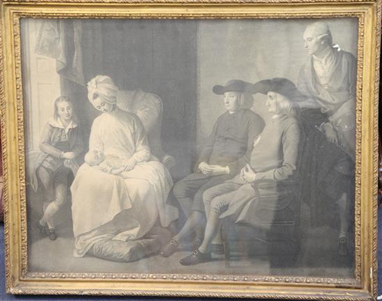 Facius after Benjamin West Mrs West and Family, 1779, & 4 other prints